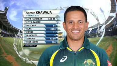 India 'A vs Aus 'A' - Final ODI : Usman Khawaja - 76 (88)