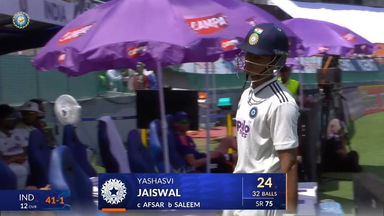 IND vs AFG 2026, Only Test: Yashasvi Jaiswal Wicket