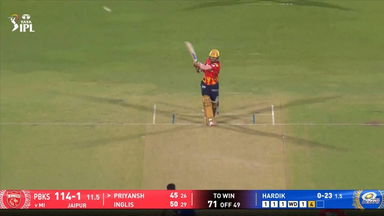 IPL 2025 M69: PBKS vs MI - Priyansh Arya Six