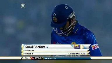 1ST ODI: IND vs SL – Suraj Randiv Wicket