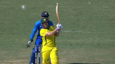IND vs AUS 2019, 3rd ODI: Aaron Finch Six