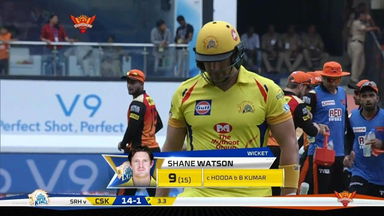 M20: SRH vs CSK –  Shane Watson Wicket