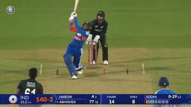 IND vs NZ 2026, 1st T20I: Abhishek Sharma Six