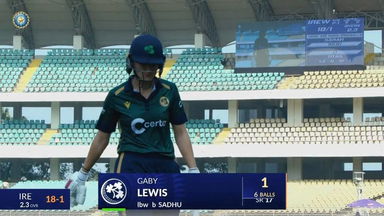 IND-W vs IRE-W 2025, 3rd ODI: Gaby Lewis Wicket