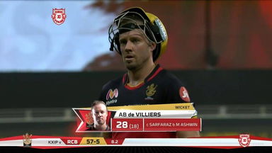 M06: KXIP vs RCB – AB de Villiers Wicket