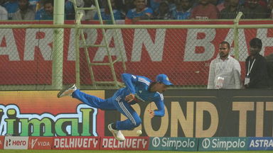 Super stop: Yashasvi Jaiswal's fantastic fielding effort in the deep