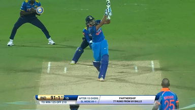 IND vs SL 2017, 3rd ODI: Shreyas Iyer Six