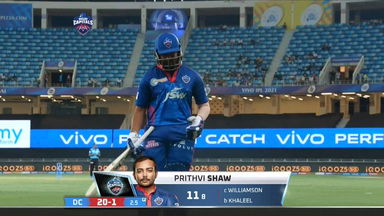 M33: DC vs SRH – Prithvi Shaw Wicket