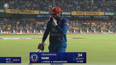 IND vs AFG 2024, 3RD T20I: Mohammad Nabi Wicket
