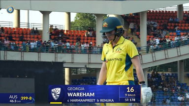 IND-W vs AUS-W 2025, 3rd ODI: Georgia Wareham Wicket