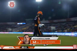M22: KXIP vs SRH – Mohammad Nabi Wicket