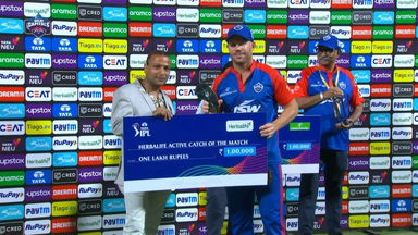 M50: DC vs RCB – Herbalife Active Catch of the Match – David Warner