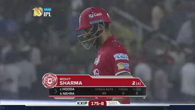 M33: KXIP vs SRH – Mohit Sharma Wicket