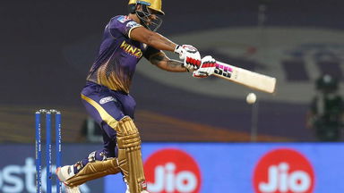 5x4 - Nitish Rana rips 5 boundaries against Avesh Khan