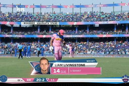 M53: DC vs RR – Liam Livingstone Wicket
