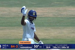 IND A vs AUS A 2026, 1st Multi Day: Sai Sudharsan steadies the ship with 57(103)