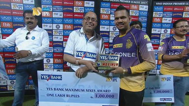 M11: KKR vs KXIP  – YES Bank Maximum Sixes – Sunil Narine