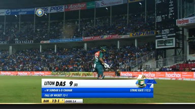 IND vs BAN 2019, 3rd T20I: Liton Das Wicket