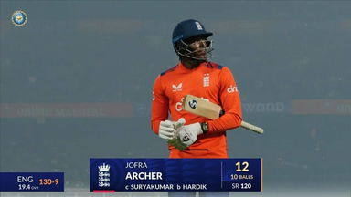 IND vs ENG 2025, 1st T20I: Jofra Archer Wicket