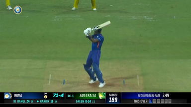 IND vs AUS 2023, 1ST ODI: Hardik Pandya  Six