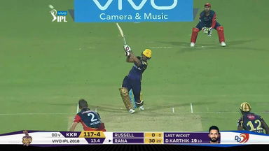 M13: KKR vs DD – Nitish Rana Six