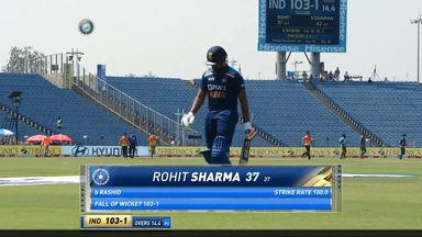 IND vs ENG 2021, 3RD ODI :  Rohit Sharma Wicket