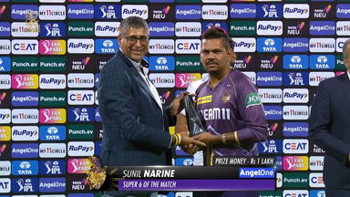 M10: RCB vs KKR – AngelOne Super 6 of the Match – Sunil Narine