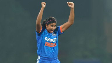 3 wickets in 2 overs: Titas Sadhu's splendid start at DY Patil Stadium