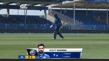 M46: MI vs DC – Rohit Sharma Wicket
