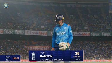 IND vs ENG 2025, 3rd ODI: Tom Banton Wicket