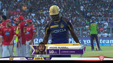 M18: KKR vs KXIP – Andre Russell Wicket