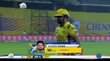 M12: CSK vs RR – Suresh Raina Wicket