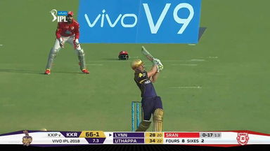 M18: KKR vs KXIP – Chris Lynn Six