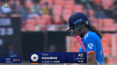 IND-W vs NZ-W 2024, 1st ODI: Tejal Hasabnis Wicket