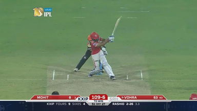 M19: SRH vs KXIP – Manan Vohra Six
