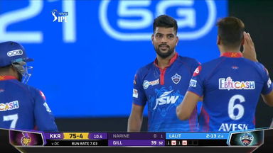 Lalit Yadav's twin strikes in 1 over