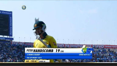 IND vs AUS 2019, 1st ODI: Peter Handscomb Wicket