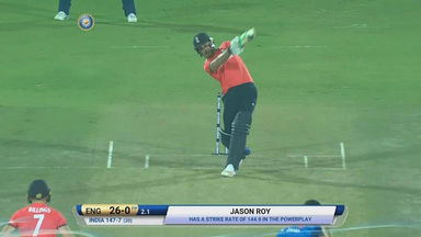 IND vs ENG 2017, 1st T20I : Jason Roy Six