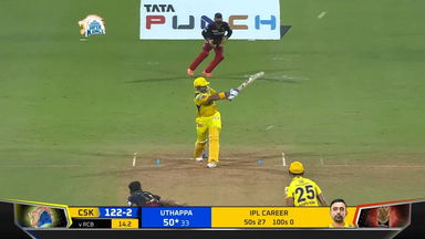 M22: CSK vs RCB – Robin Uthappa Six