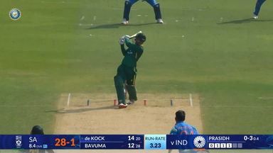 IND vs SA 2025, 3rd ODI: Quinton De Kock Six