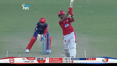 M02: KXIP vs DD: KL Rahul Six