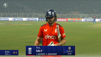 IND vs ENG 2025, 1st T20I: Phil Salt Wicket