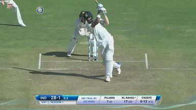 IND vs AUS 2017 - 1st Test day 2 : KL Rahul six
