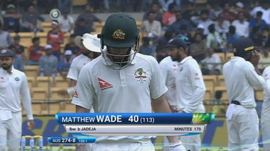 IND vs AUS 2017 - 2nd Test day 3 : Matthew Wade Wicket