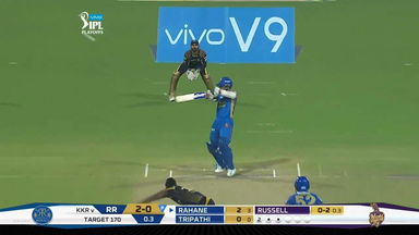 Eliminator: KKR vs RR – Ajinkya Rahane Six