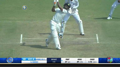 IND vs WI 2018, 1st Test Day 2: Rishabh Pant Six