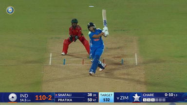 IND-W vs ZIM-W 2026, 3rd ODI: Shafali Verma Six