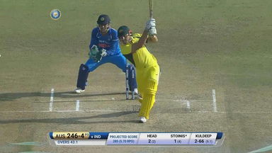 IND vs AUS 2017, 3rd ODI: Marcus Stoinis Six