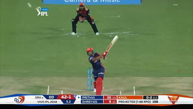M36: SRH vs DD – Prithvi Shaw Six