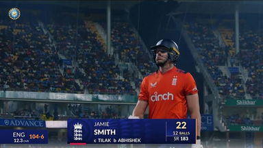 IND vs ENG 2025, 2nd T20I: Jamie Smith Wicket